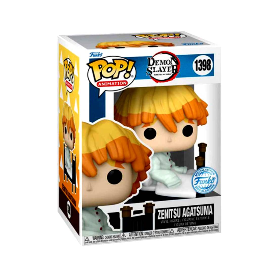 (Pre - Owned) Funko Pop! Animation: Demon Slayer - Zenitsu Recovering #1398 - مجسم مستعمل - Store 974 | ستور ٩٧٤