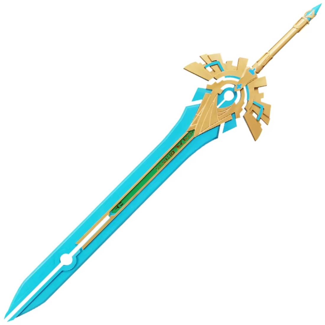 Genshin Impact Skyward Blade Katana Sword - Blue/Gold - اكسسوارات Genshin Impact Skyward Blade Katana Sword - Blue/Gold - اكسسوارات
