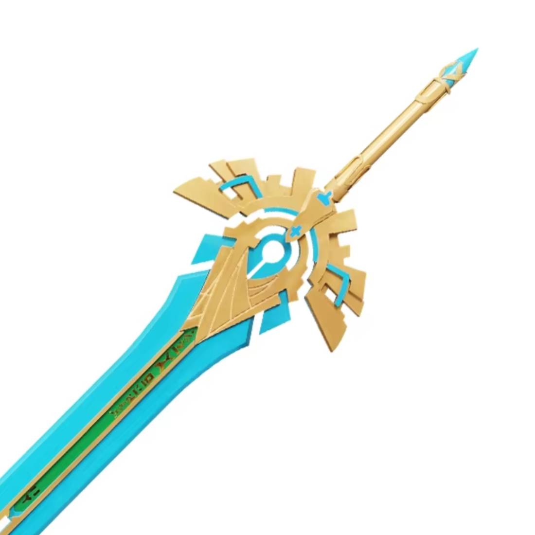 Genshin Impact Skyblade Katana Sword - Blue/Gold - اكسسوارات - Store 974 | ستور ٩٧٤