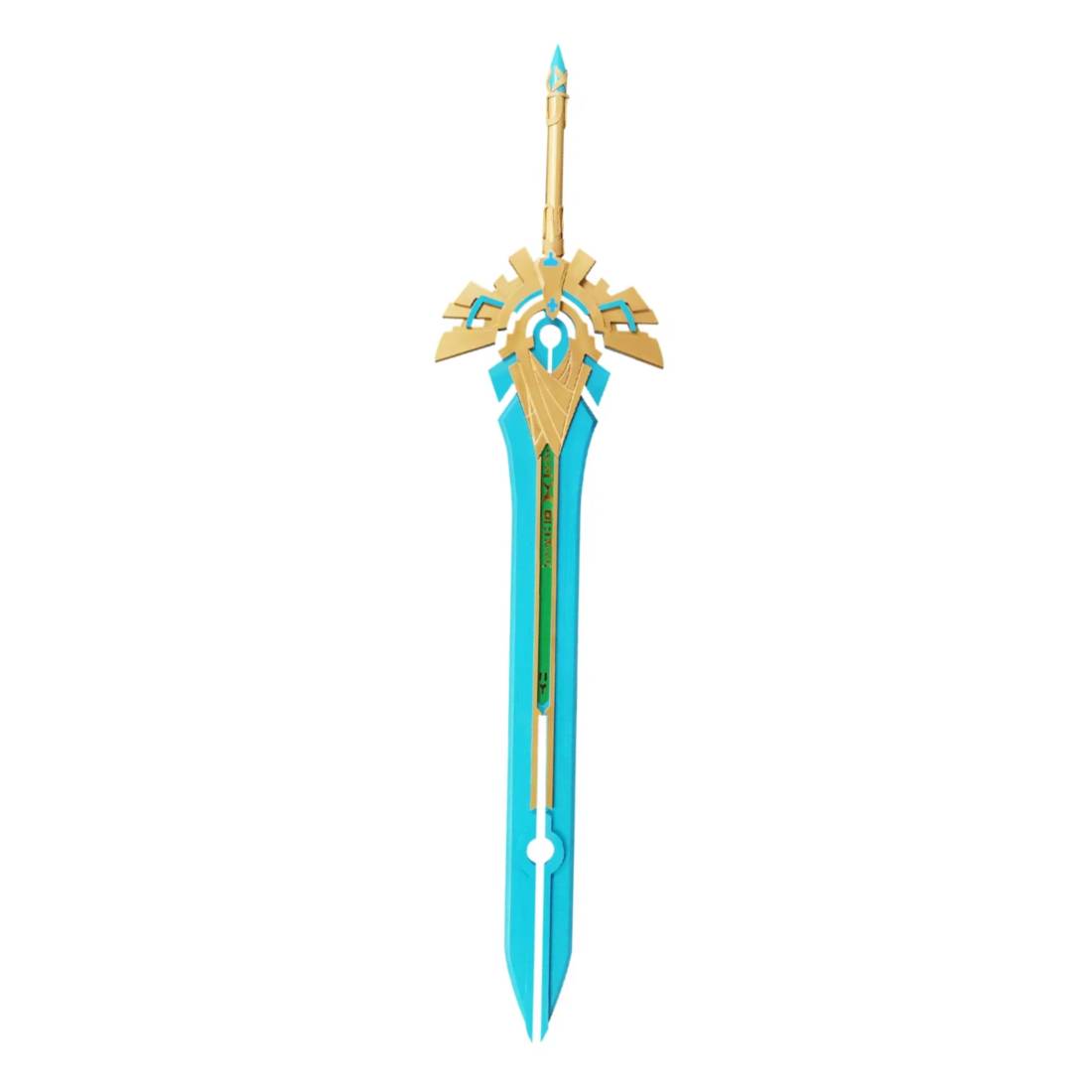 Genshin Impact Skyblade Katana Sword - Blue/Gold - اكسسوارات - Store 974 | ستور ٩٧٤