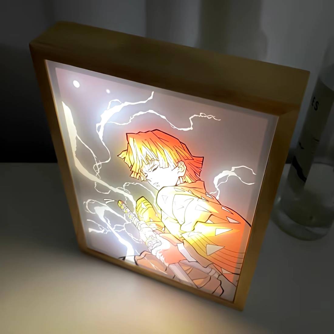 Demon Slayer Zenitsu LED Light Photo Frame - إطار - Store 974 | ستور ٩٧٤