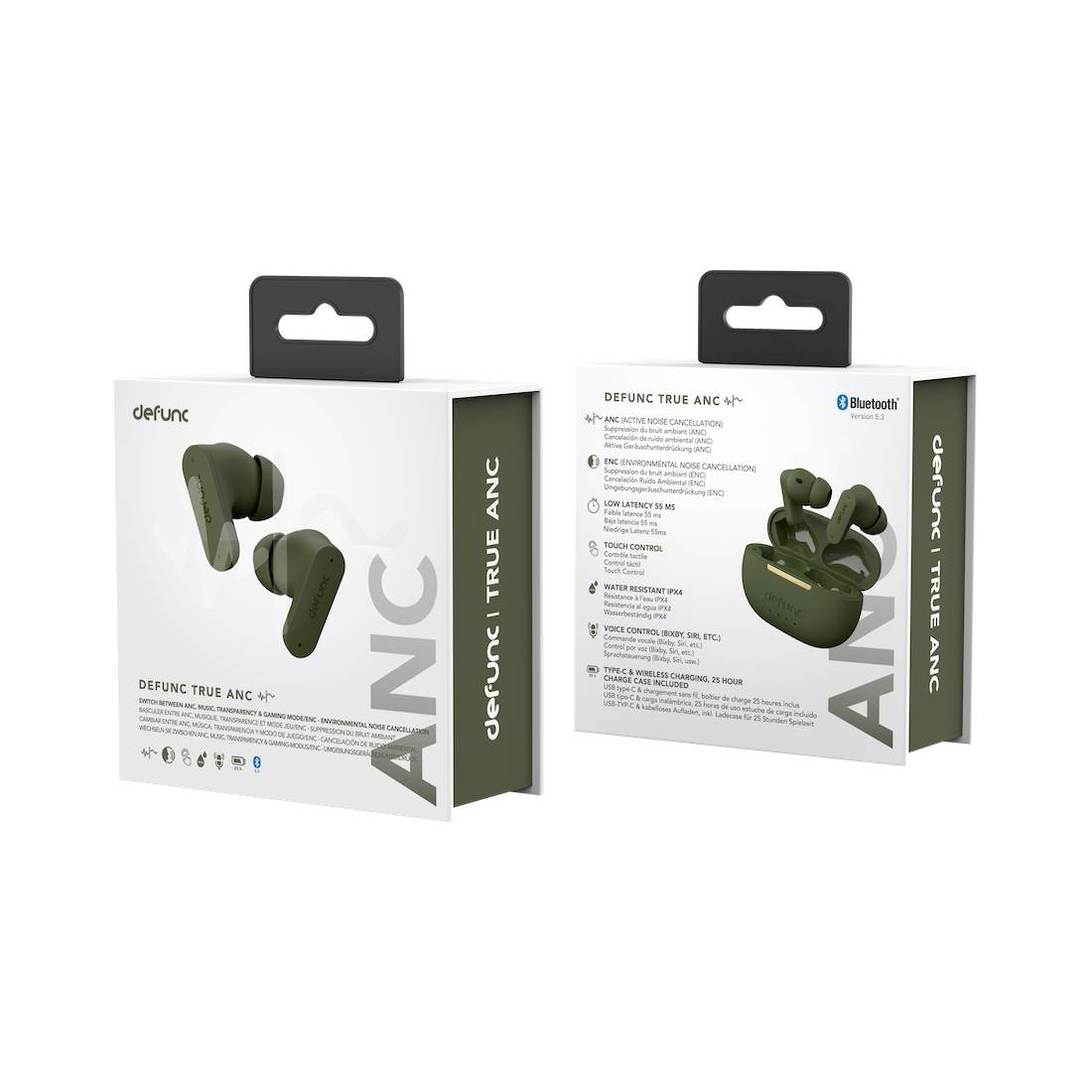 Defunc True ANC Wireless Earbuds - Green - سماعات - Store 974 | ستور ٩٧٤