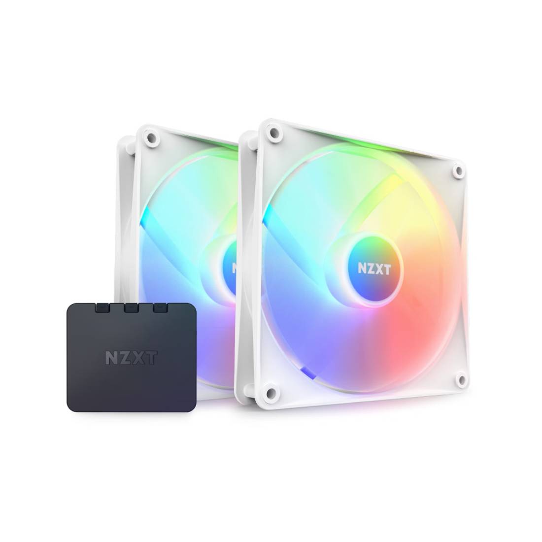 NZXT F140 Core RGB Twin Pack Fans - White - مروحة - Store974 Electronics WLL | ستور٩٧٤ للالكترونيات ذ.م.م