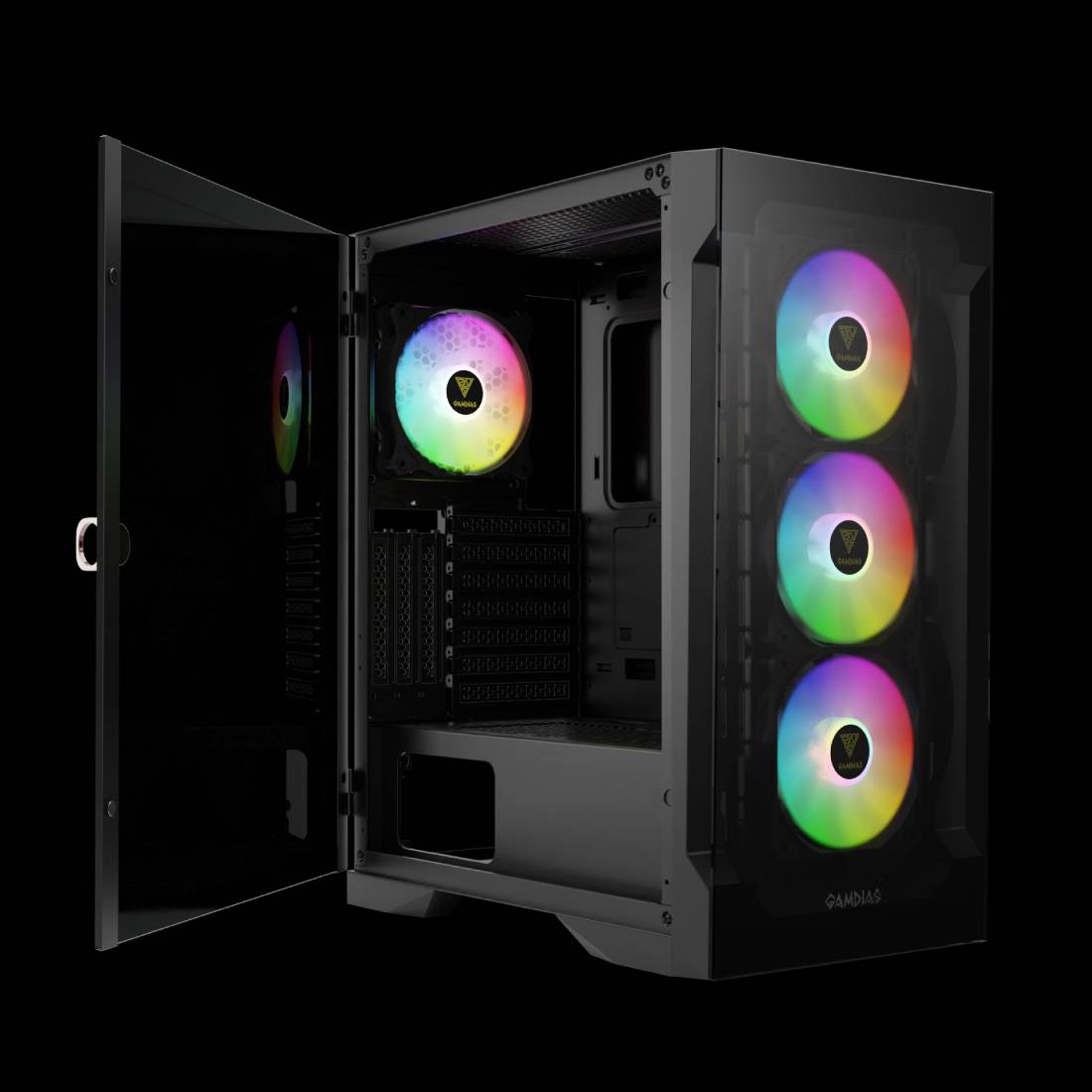 Gamdias Talos E2 Elite Mid - Tower Tempered Glass ATX Case - Black - صندوق - Store 974 | ستور ٩٧٤