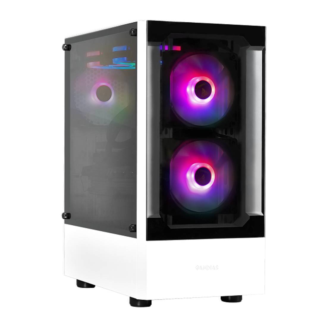 Gamdias Talos E3 WH Mid-Tower Tempered Glass ATX Case - White - صندوق Gamdias Talos E3 WH Mid-Tower Tempered Glass ATX Case - White - صندوق