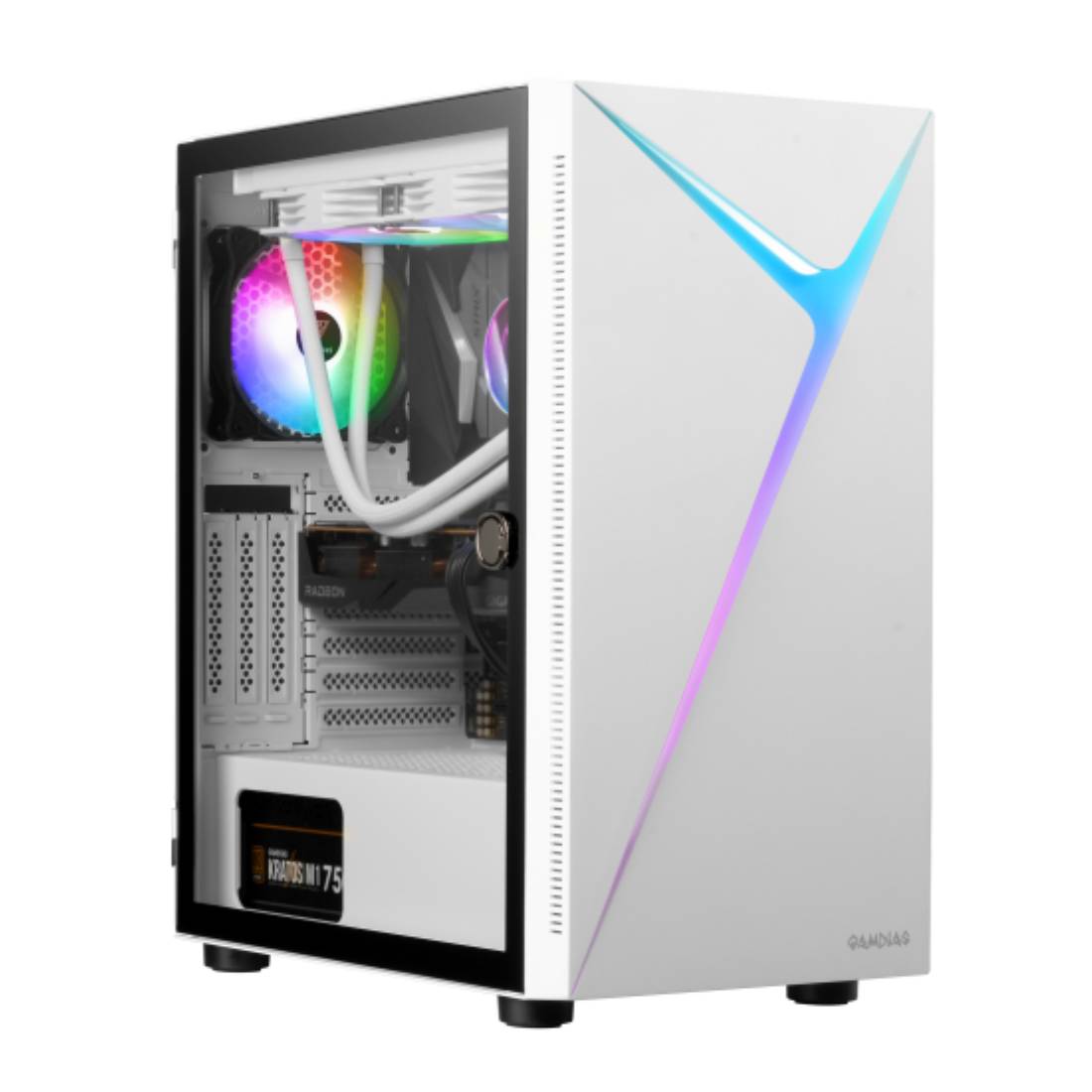 Gamdias Argus E4 Elite Mid - Tower Tempered Glass ATX Case - White - صندوق - Store 974 | ستور ٩٧٤