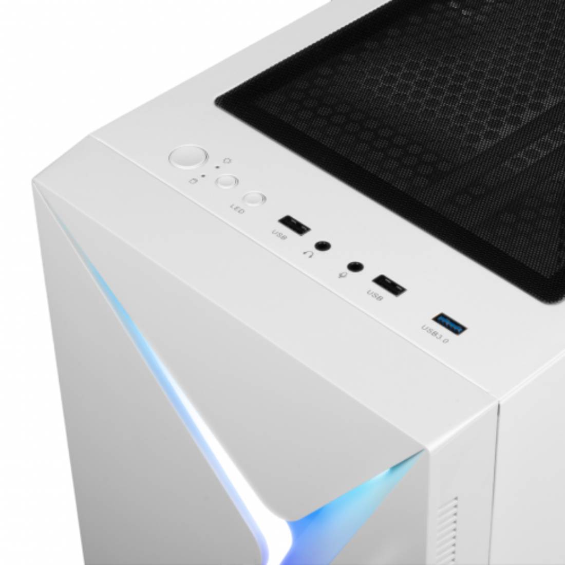 Gamdias Argus E4 Elite Mid - Tower Tempered Glass ATX Case - White - صندوق - Store 974 | ستور ٩٧٤