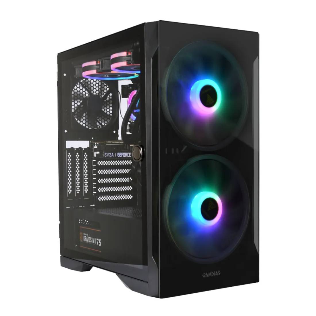 Gamdias Apollo E2 Elite Mid-Tower Tempered Glass ATX Case - Black - صندوق Gamdias Apollo E2 Elite Mid-Tower Tempered Glass ATX Case - Black - صندوق