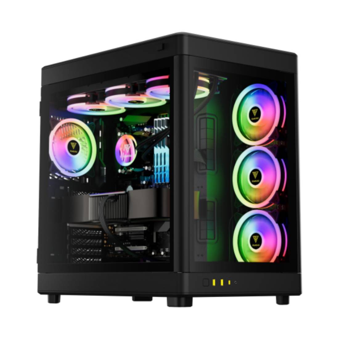 Gamdias Neso P1 Full - Tower Tempered Glass ATX Case - Black - صندوق - Store 974 | ستور ٩٧٤