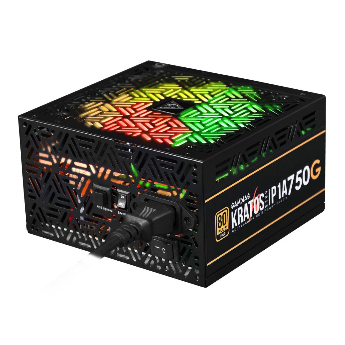 Gamdias Kratos P1A - 750G ATX 750W Non Modular Power Supply - Black - مزود الطاقة - Store 974 | ستور ٩٧٤