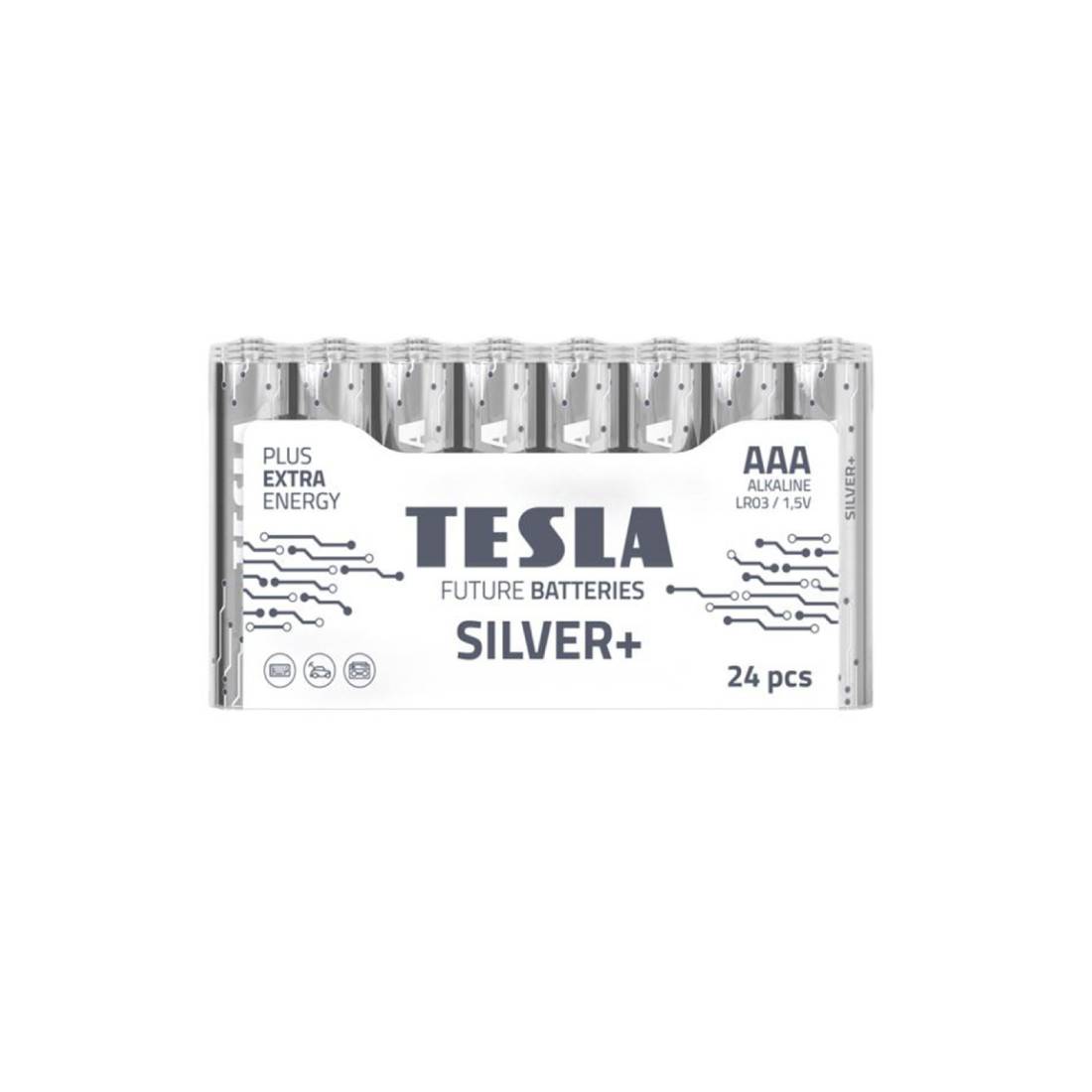 Tesla Battery AAA Silver+ LR3 1.5v - 24 Pieces Set - بطارية - Store 974 | ستور ٩٧٤