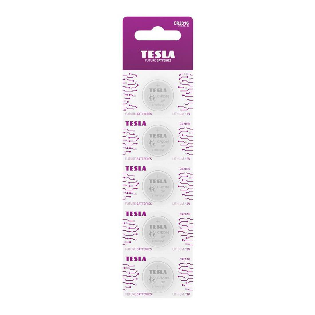 Tesla Battery CR 2016 3v Lithium - 5 Pieces Set - بطارية Tesla Battery CR 2016 3v Lithium - 5 Pieces Set - بطارية