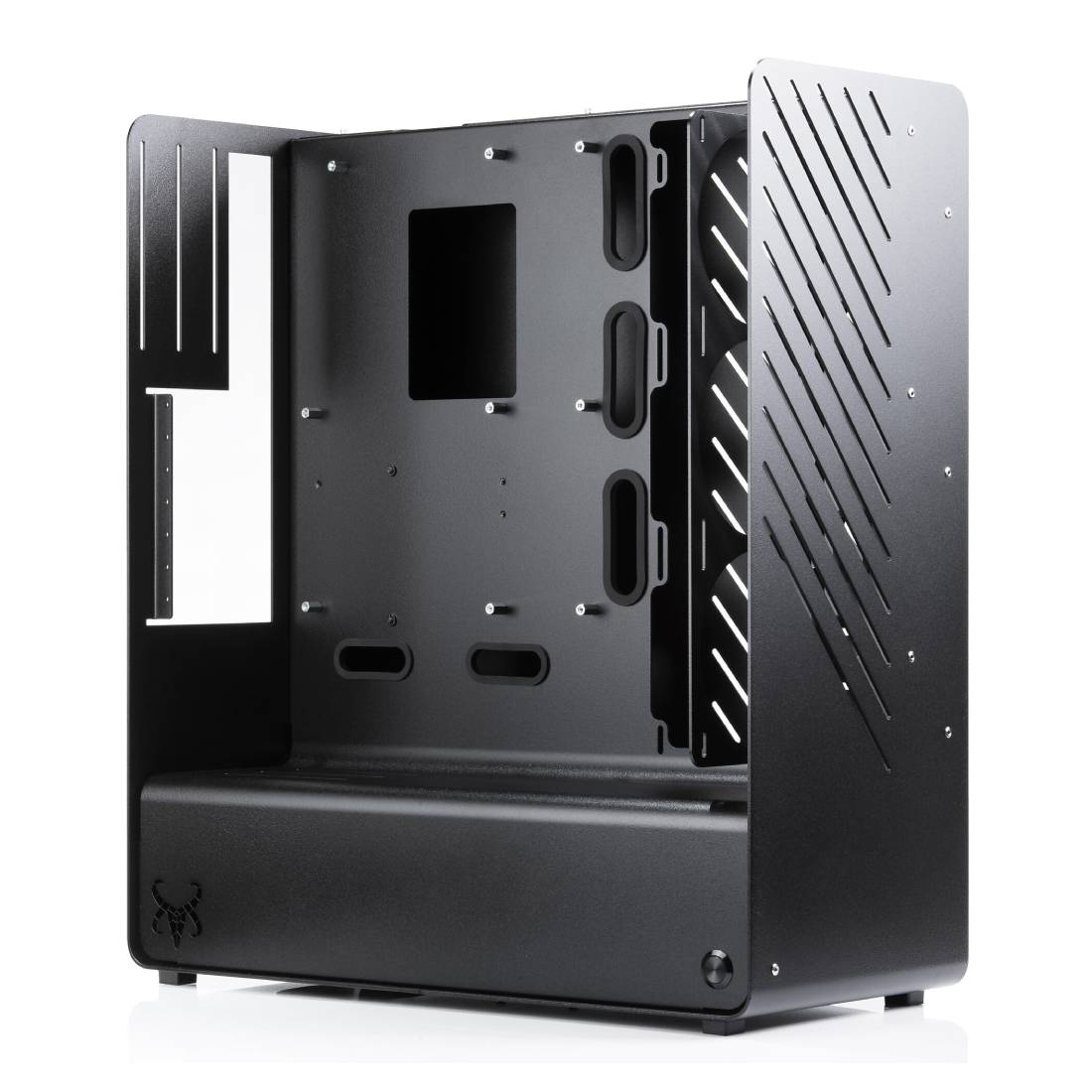 Yuel Beast Lithium-E Gaming Case- Stainless Steel & Black Texture Powdercoat - صندوق