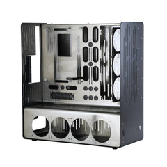 Yuel Beast Lithium-E Gaming Case - Stainless Steel & Black & Gold Texture - صندوق