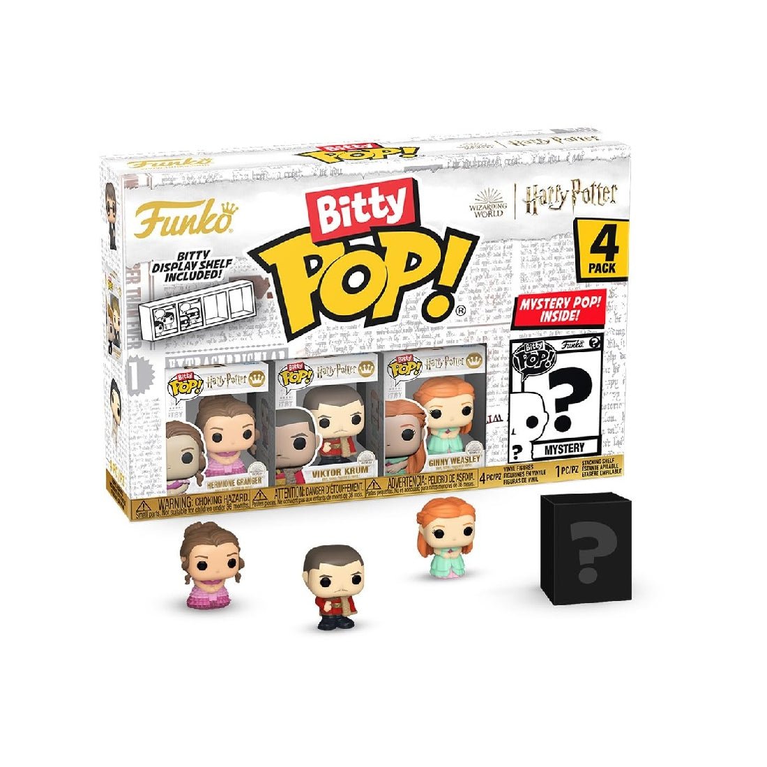 Funko bitty pop! أفلام: هاري بوتر كأس النار - هيرميون 4PK - دسم Funko bitty pop! أفلام: هاري بوتر كأس النار - هيرميون 4PK - دسم