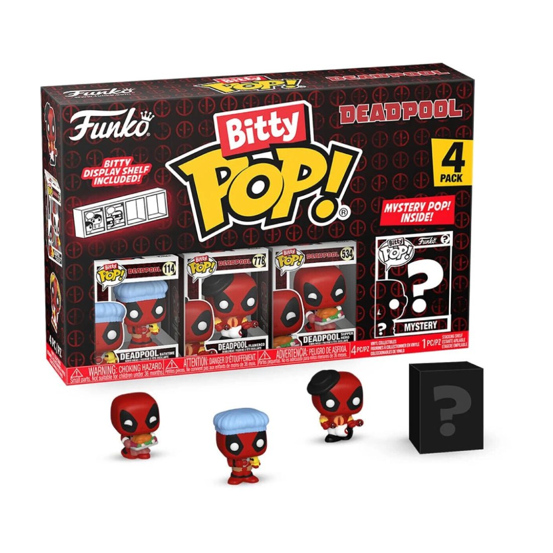 Funko Bitty Pop! Marvel: Deadpool - Bathtime 4PK - دمية Funko Bitty Pop! Marvel: Deadpool - Bathtime 4PK - دمية