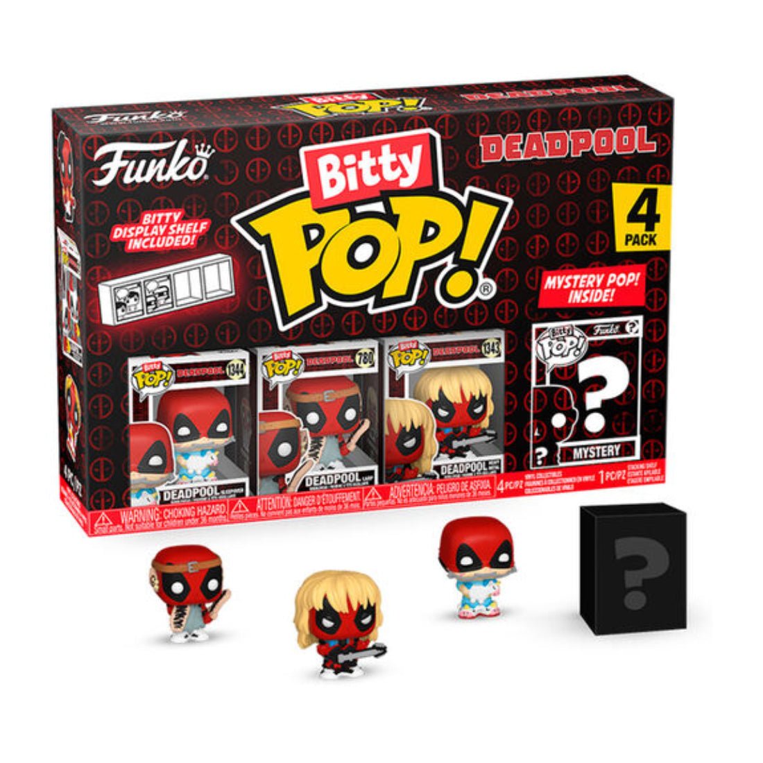 Funko Bitty Pop! Marvel: Deadpool - Sleepover 4PK - دمية Funko Bitty Pop! Marvel: Deadpool - Sleepover 4PK - دمية