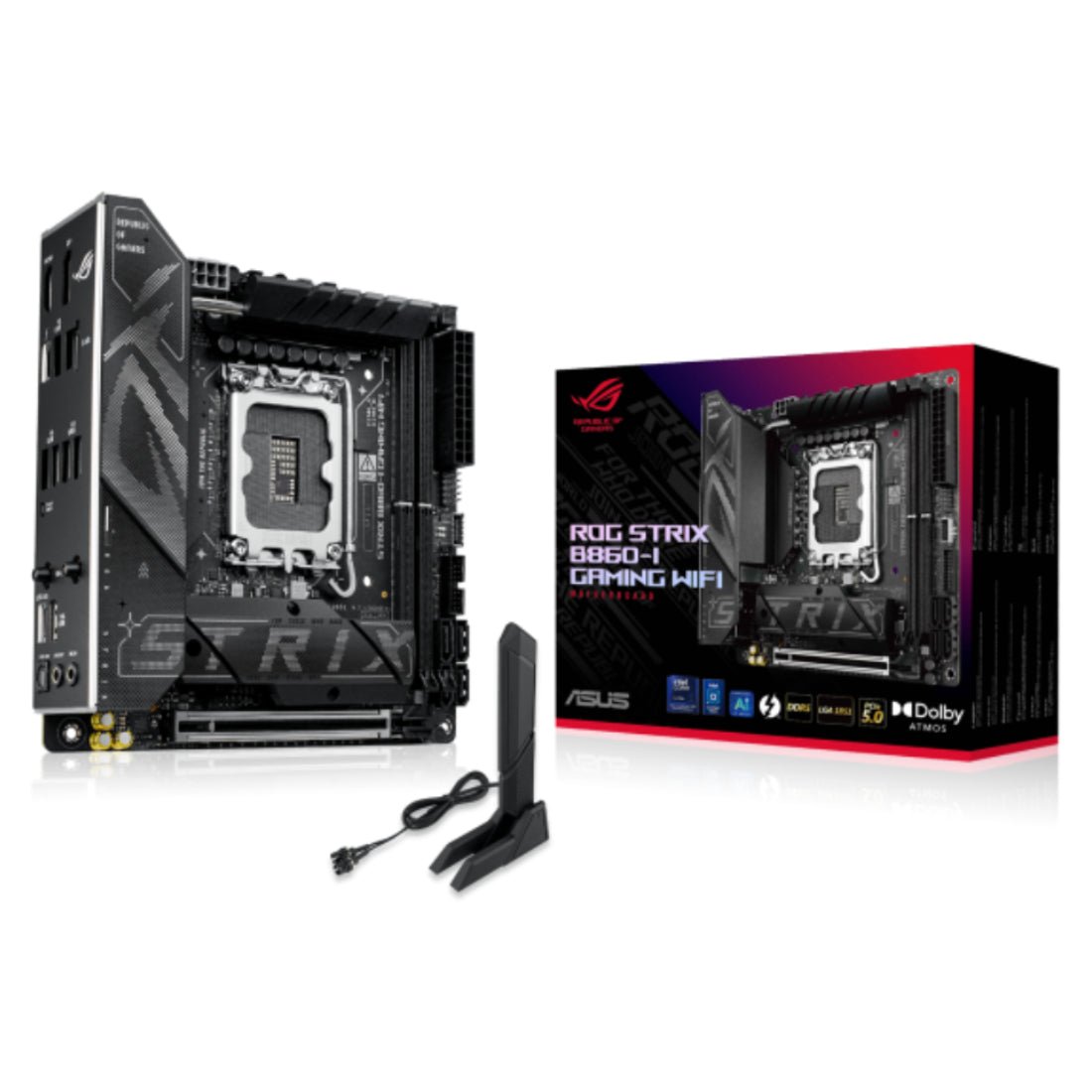 Asus ROG Strix B860 - I Gaming Wifi DDR5 LGA1851 Intel - Ultra Mini - ITX Motherboard - اللوحة الأم - Store 974 | ستور ٩٧٤