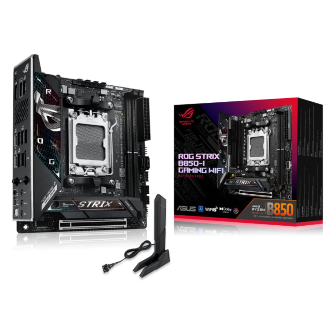 Asus ROG STRIX B850 - I Gaming Wifi DDR5 AMD Mini - ITX Motherboard - اللوحة الأم - Store 974 | ستور ٩٧٤