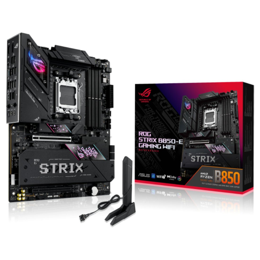 Asus ROG Strix B850 - E Gaming Wifi DDR5 AMD ATX Motherboard - اللوحة الأم - Store 974 | ستور ٩٧٤