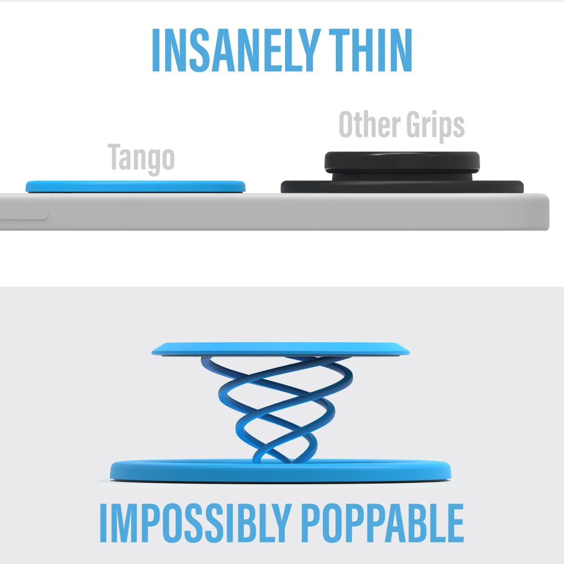 Tango Grip & Stand Phone Holder - Santorini Blue - اكسسوار هاتف Tango Grip & Stand Phone Holder - Santorini Blue - اكسسوار هاتف