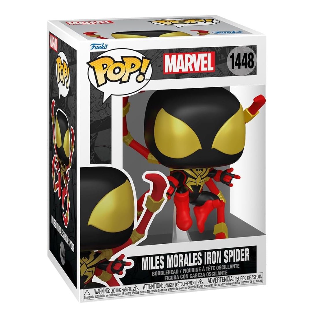 Funko Pop! Marvel: Spider-Man Comics - Miles Iron Spider-Manider #1448 - دمية Funko Pop! Marvel: Spider-Man Comics - Miles Iron Spider-Manider #1448 - دمية
