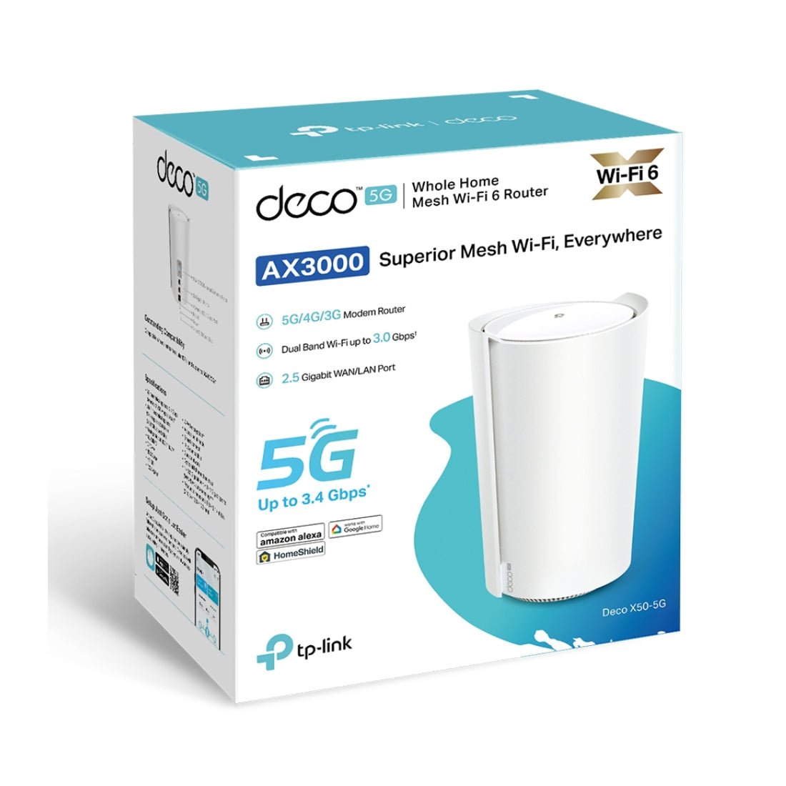 TP-Link DECO X50-5G AX3000 جهاز توجيه نظام Wi-Fi 6 Single TP-Link DECO X50-5G AX3000 جهاز توجيه نظام Wi-Fi 6 Single