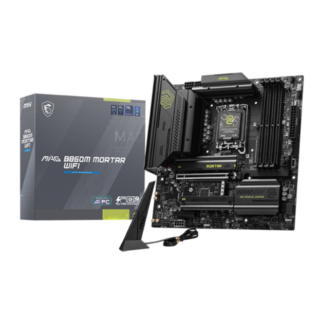MSI MAG B860M MORTAR WIFI DDR5LGA 1851 MATX Mother MSI MAG B860M MORTAR WIFI DDR5LGA 1851 MATX Mother