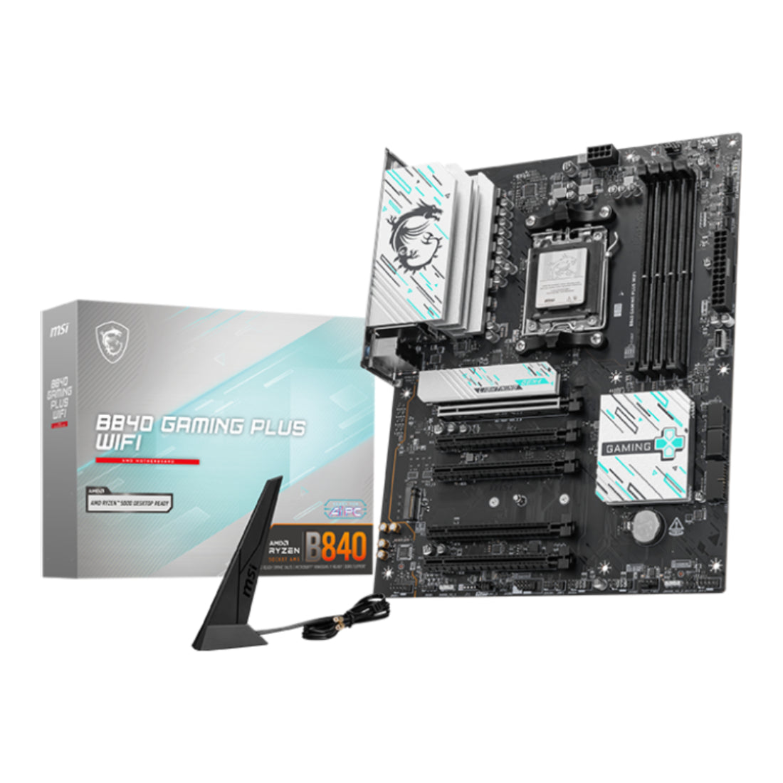 MSI B840 GAMING PLUS WIFI DDR5 AMD Ryzen ATX Motherboard - اللوحة الأم - Store 974 | ستور ٩٧٤
