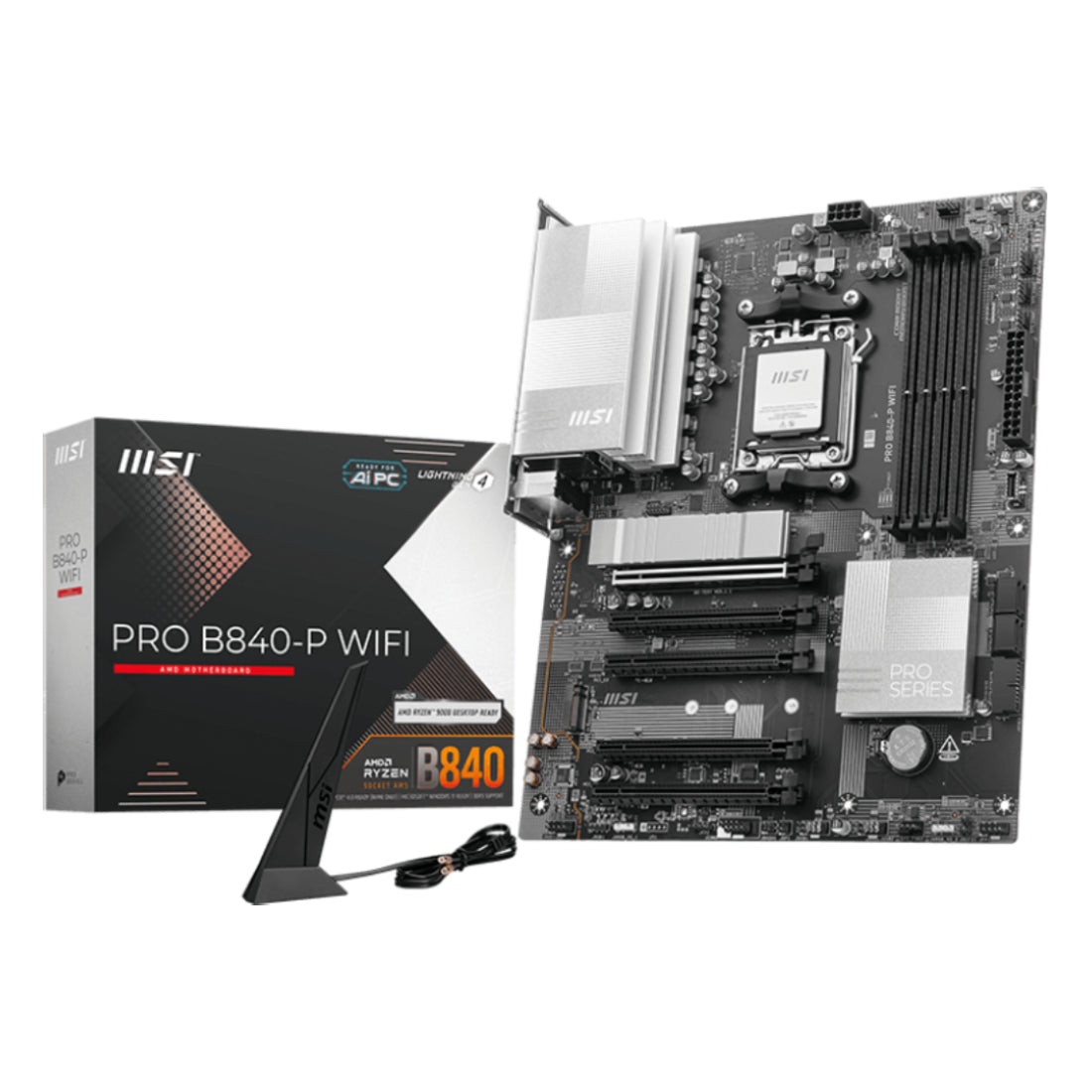 MSI B840-P WIFI DDR5 AMD Ryzen ATX Motherboard - اللوحة الأم - Store 974 | ستور ٩٧٤