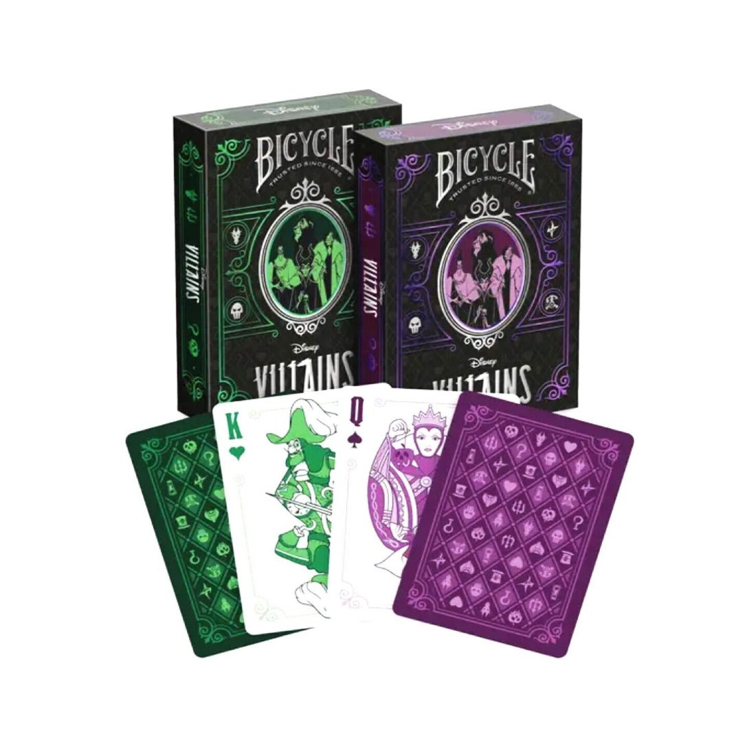 Playing Cards: Bicycle - Disney - Villains Mixed Green/Purple Game - لعبة Playing Cards: Bicycle - Disney - Villains Mixed Green/Purple Game - لعبة