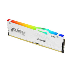 Kingston FURY Beast RGB  32GB CL30 6000Mhz DDR5 Expo RAM - White  - ذاكرة عشوائية