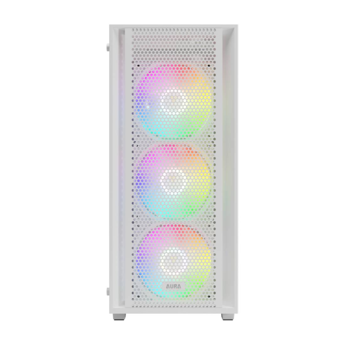 Gamdias Aura GC2 Elite Mid Tower ARGB Case - White - صندوق Gamdias Aura GC2 Elite Mid Tower ARGB Case - White - صندوق