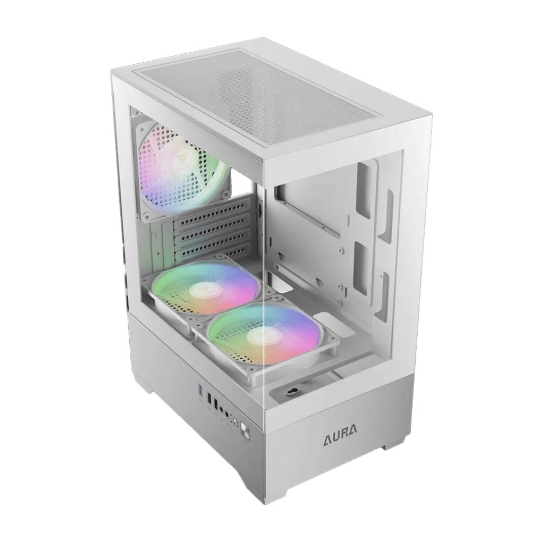Gamdias Aura GC9 Micro Tower ARGB Case - White - صندوق Gamdias Aura GC9 Micro Tower ARGB Case - White - صندوق