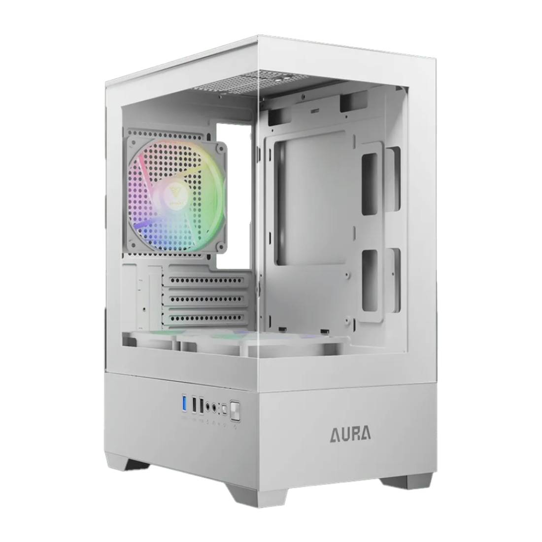 Gamdias Aura GC9 Micro Tower ARGB Case - White - صندوق Gamdias Aura GC9 Micro Tower ARGB Case - White - صندوق