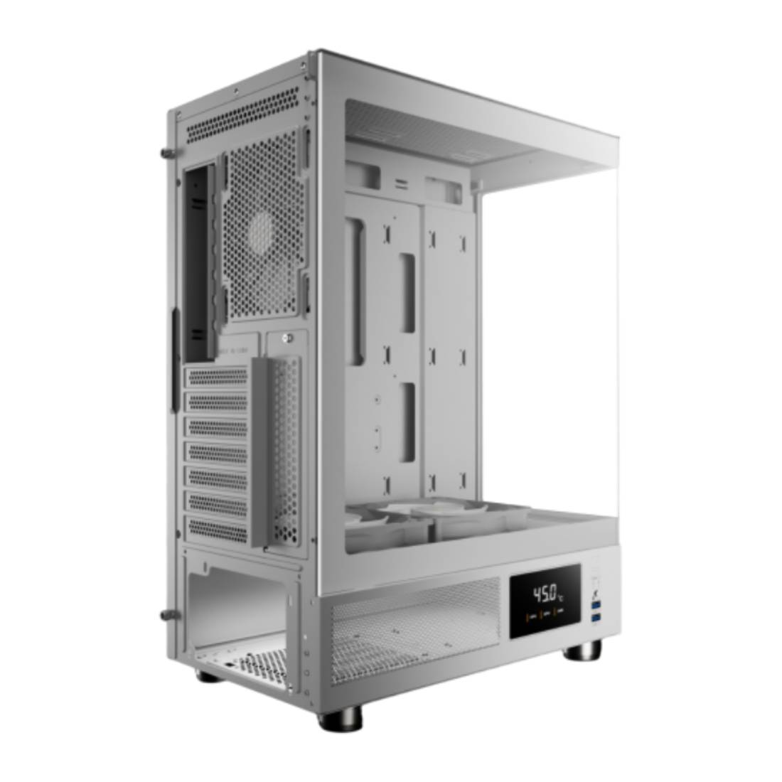 Gamdias Atlas E1 Seamless Aesthetics Mid-Tower Case - White - صندوق Gamdias Atlas E1 Seamless Aesthetics Mid-Tower Case - White - صندوق