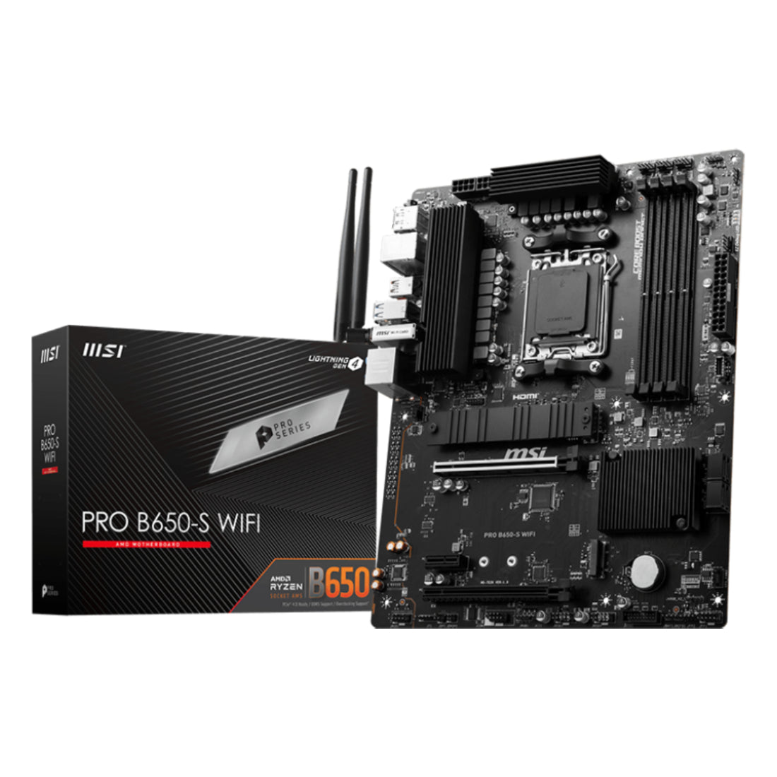 MSI Pro B650-S WIFI DDR5 AMD Ryzen ATX Motherboard - اللوحة الأم - Store 974 | ستور ٩٧٤