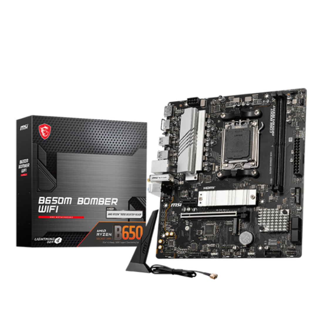MSI B650 Bomber WIFI DDR5 AM5 AMD mATX Gaming Motherboard - اللوحة الأم - Store 974 | ستور ٩٧٤
