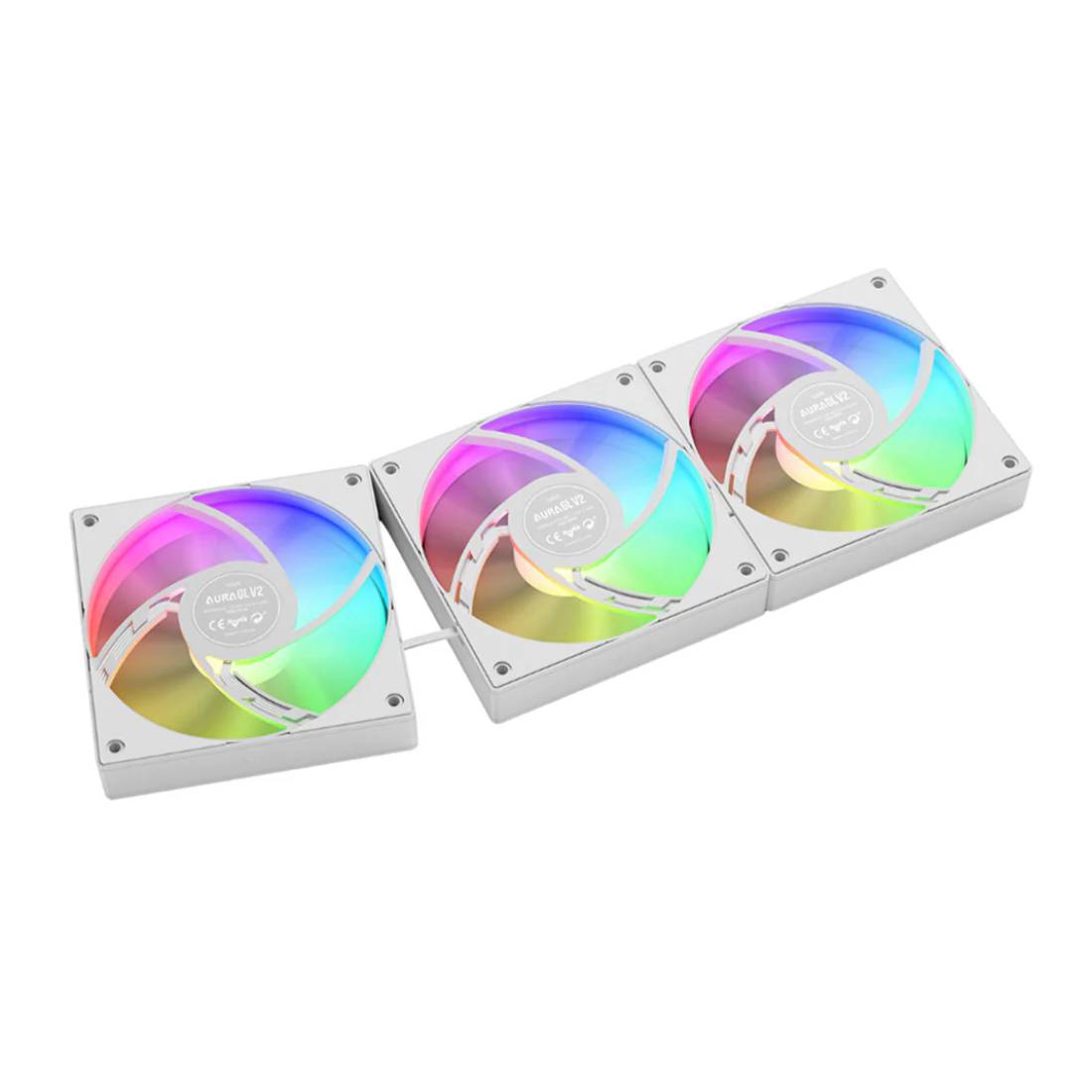 Gamdias AURA GL360 Digital Hydraulic PWN Fan Cooling - White - مبرد - Store 974 Electronics WLL | ستور٩٧٤ للالكترونيات ذ.م.م