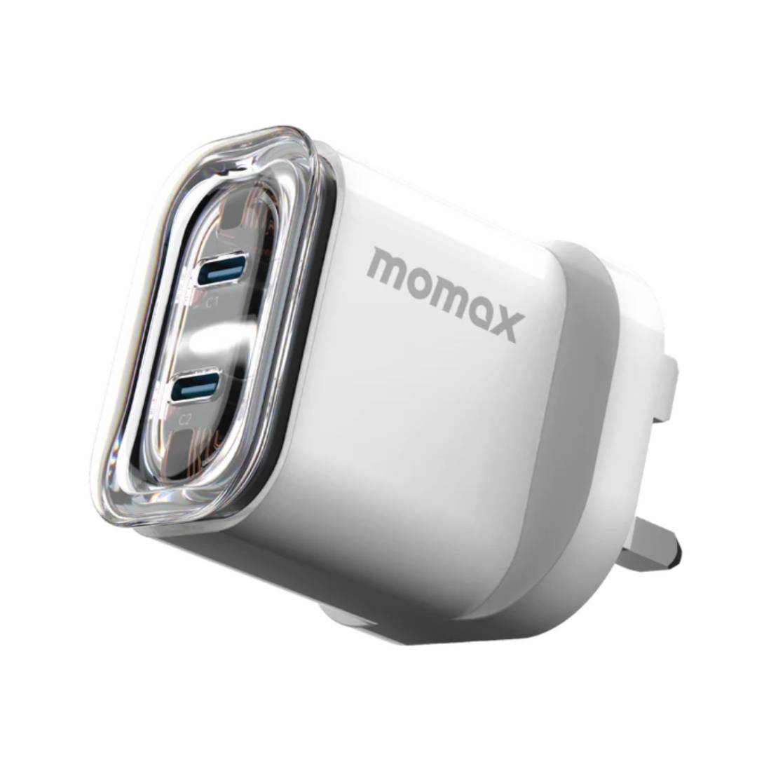 Momax 1 - Charger Flow PD 35W 2 - Port Gan Wall Charger - شاحن - Store 974 | ستور ٩٧٤