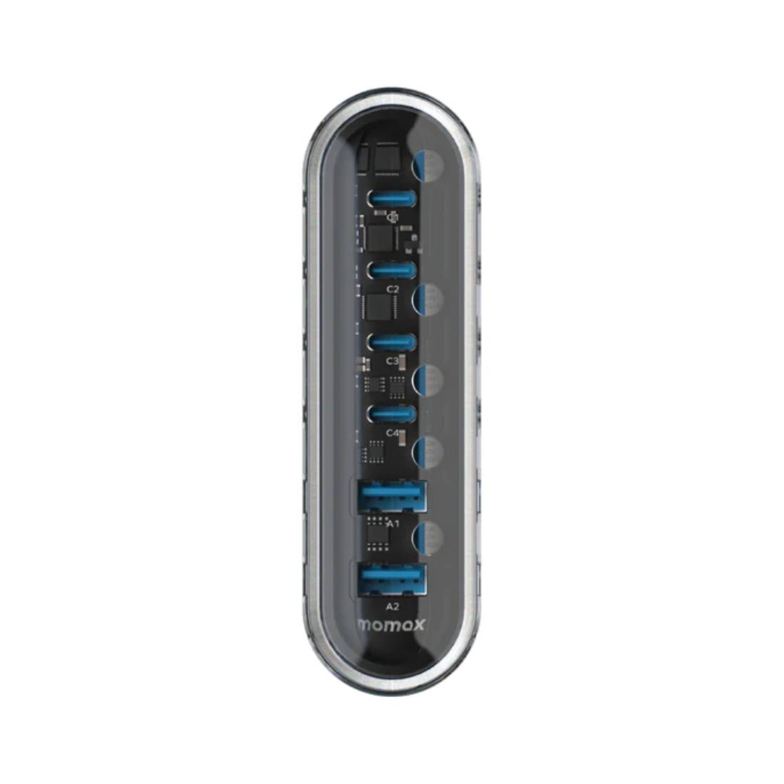 Momax 1-Charger Flow Plus PD 120W 6-Ports Gan Charger-شaحn Momax 1-Charger Flow Plus PD 120W 6-Ports Gan Charger-شaحn