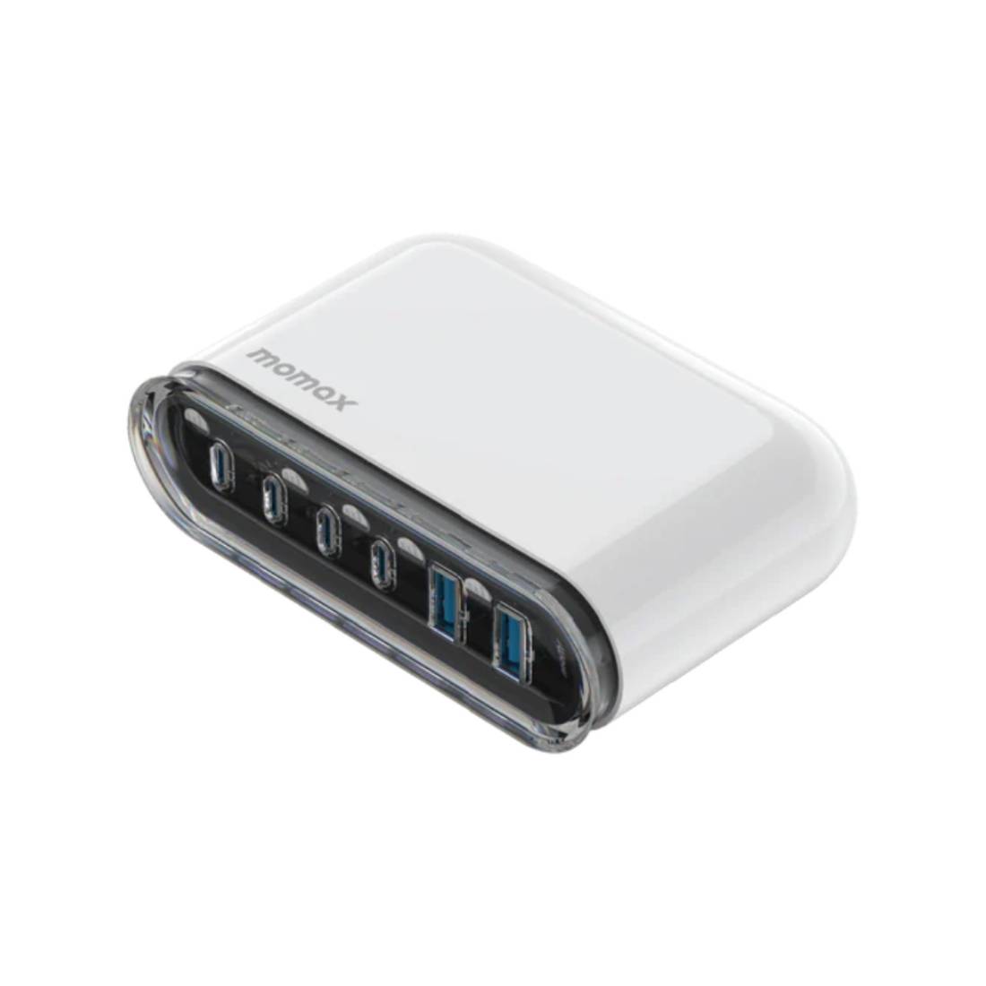 Momax 1-Charger Flow Plus PD 120W 6-Ports Gan Charger-شaحn Momax 1-Charger Flow Plus PD 120W 6-Ports Gan Charger-شaحn