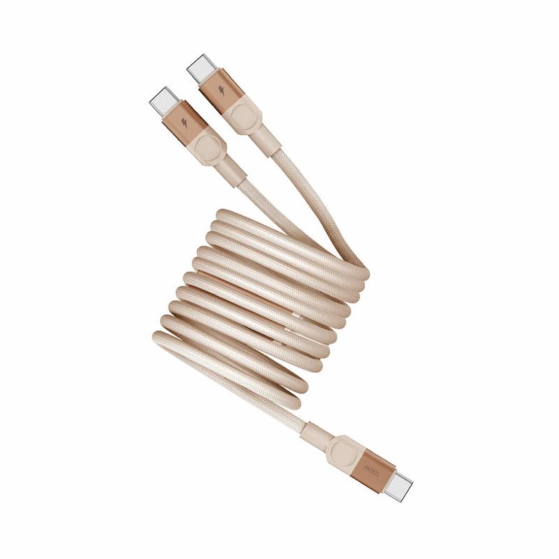 Momax Mag Link 100w USB -C إلى Dual USB -C Magnetic Cable 2M - Desert Titanium - كabl شحn Momax Mag Link 100w USB -C إلى Dual USB -C Magnetic Cable 2M - Desert Titanium - كabl شحn