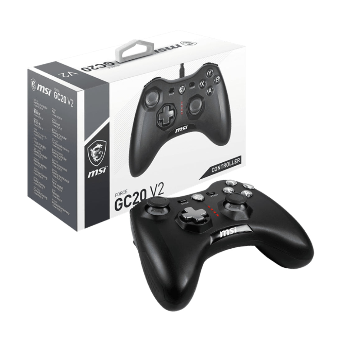 MSI FORCE GC20 V2 Gaming Controller - Black - وحدة تحكم MSI FORCE GC20 V2 Gaming Controller - Black - وحدة تحكم