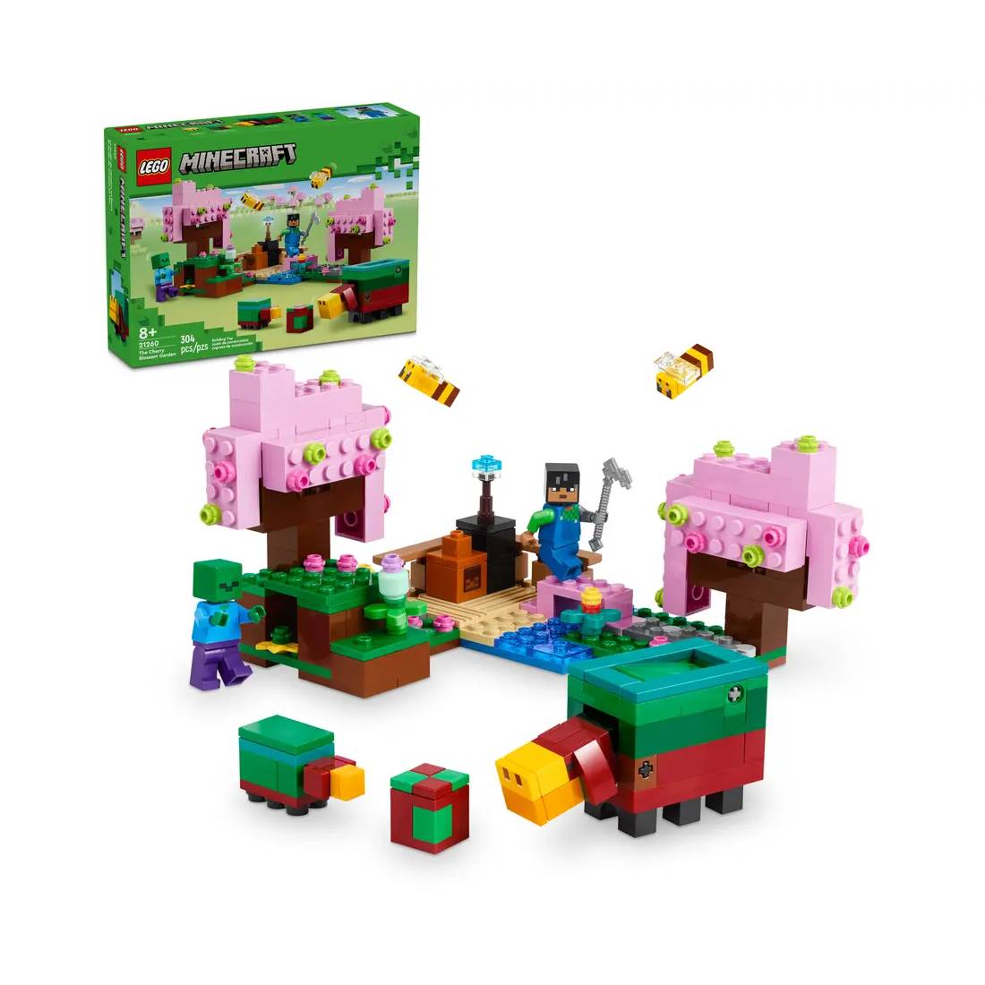 Lego Minecraft The Cherry Blossom Garden 21260 - لعبة - Store 974 | ستور ٩٧٤