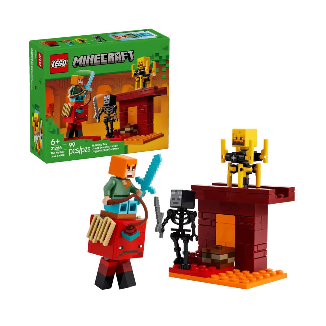 Lego Minecraft The Nether Lava Battle 21266 - لعبة - Store 974 | ستور ٩٧٤