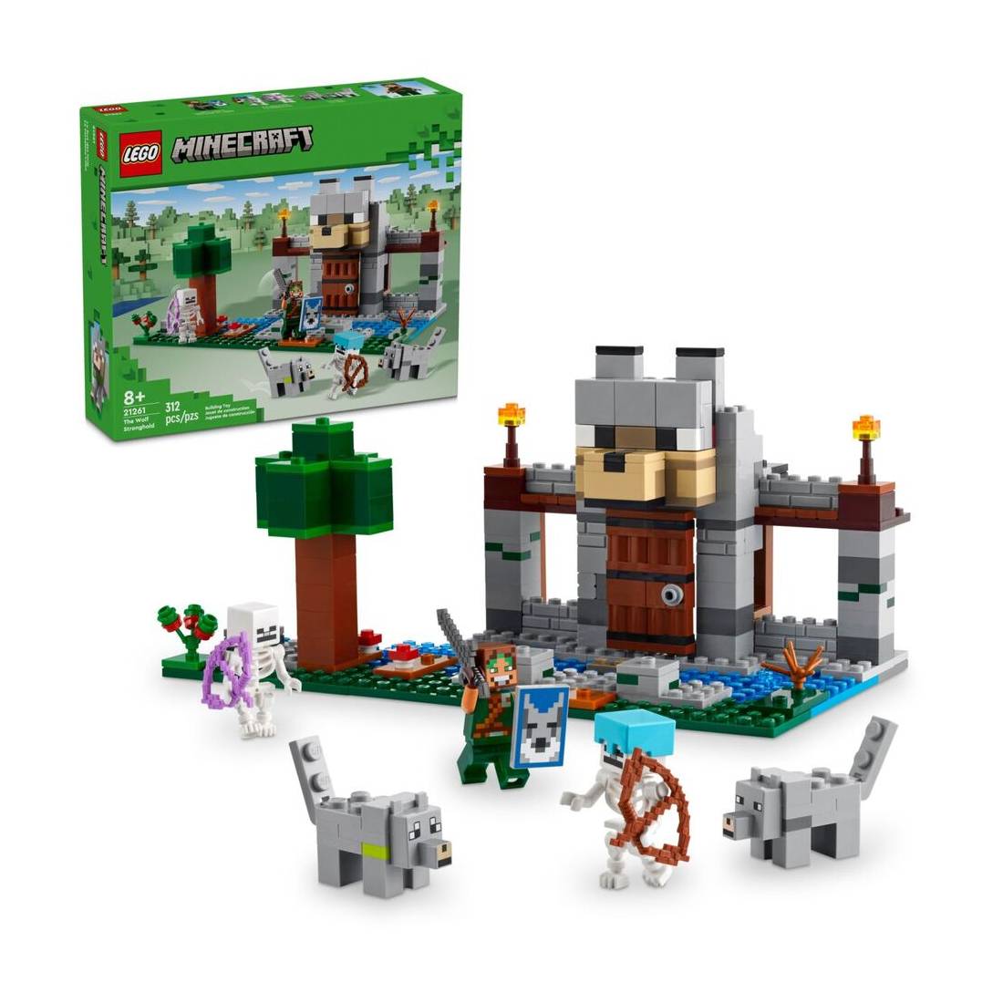 Lego Minecraft The Wolf Stronghold 21261 - لعبة - Store 974 | ستور ٩٧٤