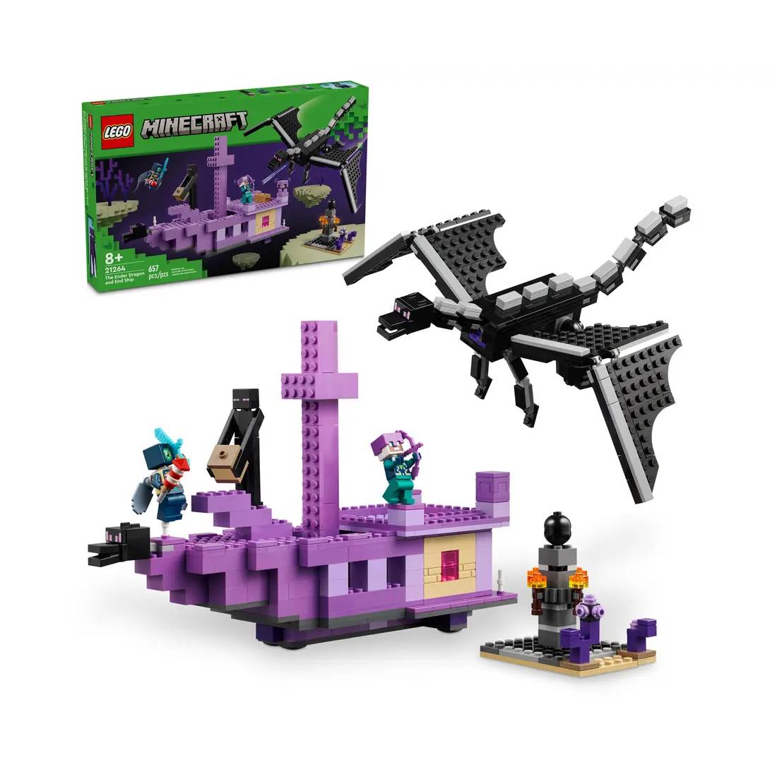 Lego Minecraft The Ender Dragon and End Ship 21264 - لعبة - Store 974 | ستور ٩٧٤