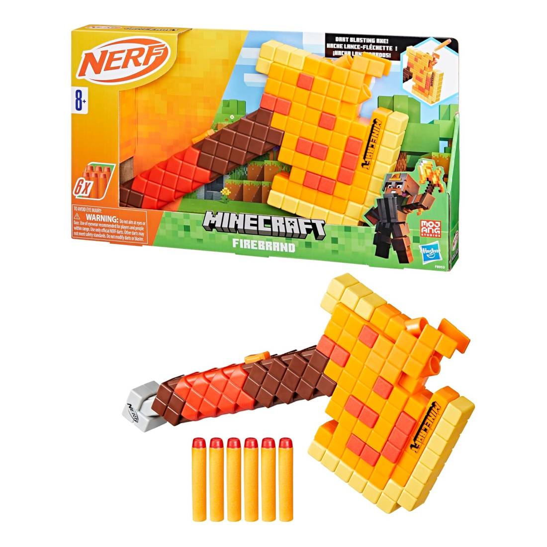 Minecraft Nerf Firebrand Dart Blasting Axe - ألعاب - Store 974 | ستور ٩٧٤