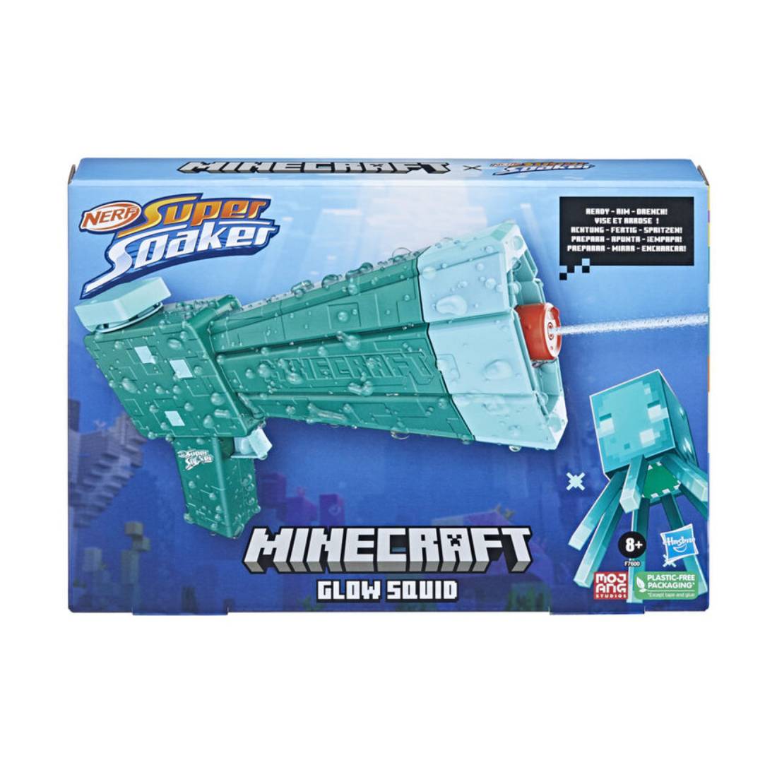 Minecraft Nerf Super Soaker Glow Squid Water - ألعاب Minecraft Nerf Super Soaker Glow Squid Water - ألعاب